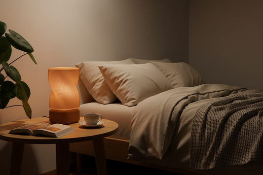 Twisted lamp bedroom