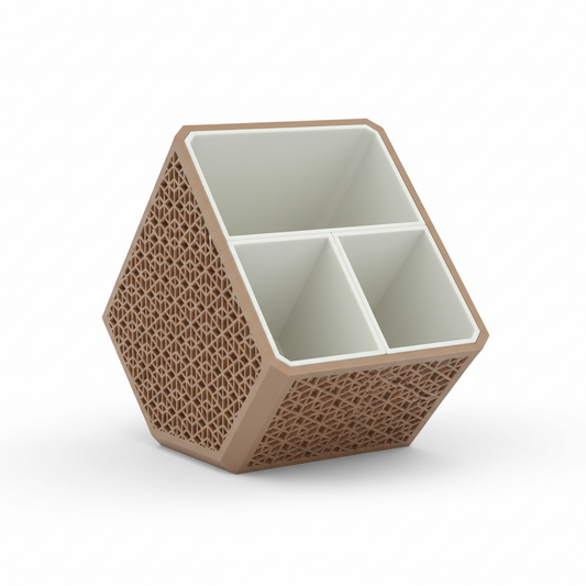 Kumiko Desk Organizer - Clean Square