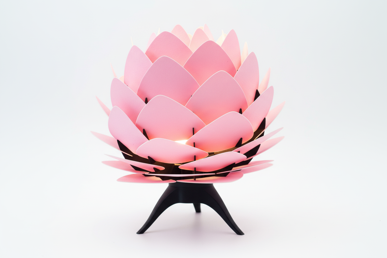 Sakura Lotus Bloom Lamp - Bright Product Shot